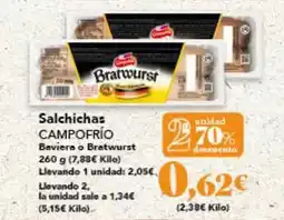 Gadis Campofrío - salchichas oferta