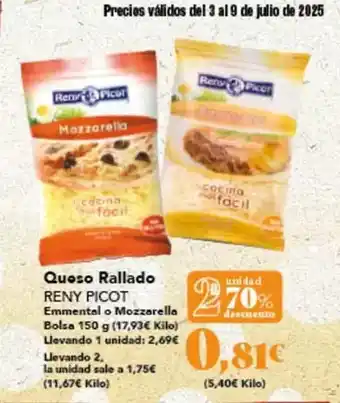 Gadis Reny picot - queso rallado oferta