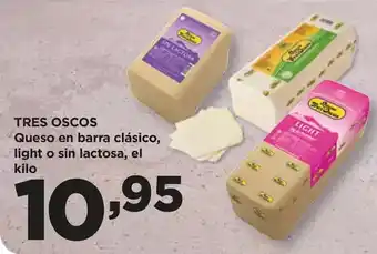 Alimerka Tres oscos - queso en barra clasico, light o sin lactosa oferta