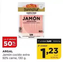 Alimerka Argal - jamon cocido extra 92% carne oferta