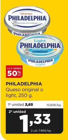 Alimerka Philadelphia - queso original o light oferta