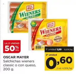 Alimerka Oscar mayer - salchichas wieners classic o con queso oferta