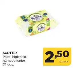 Alimerka Scottex - papel higiénico húmedo junior oferta