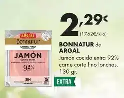 Supermercados Lupa Argal - bonnatur jamón cocido extra 92% carne corte fino lonchas oferta