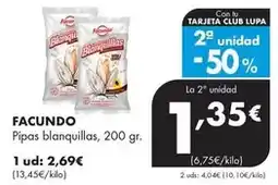 Supermercados Lupa Facundo - pipas blanquillas oferta