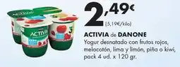 Supermercados Lupa Danone - activia de yogur desnatado con frutos rojos oferta