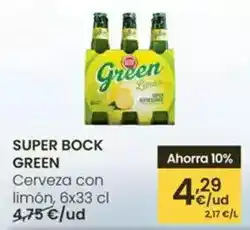 Eroski Super bock green - cerveza con limon oferta