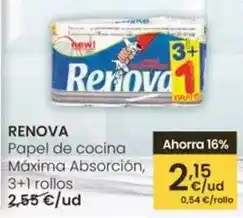 Eroski Renova - papel de cocina maxima absorcion oferta