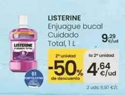 Eroski Listerine - enjuague bucal cuidado total oferta