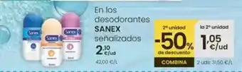 Eroski Sanex - en los desodorantes oferta
