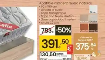 Eroski Pikolin - abatible madera suelo natural oferta