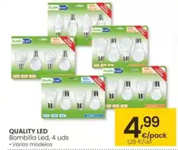 Eroski Quality - bombilla led, 4 uds oferta
