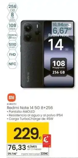 Eroski Xiaomi - redmi note 14 5g 8+256 oferta