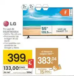 Eroski Lg - tv led 4k 55ur78006lk oferta