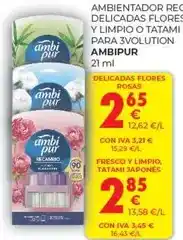 CashDiplo Ambi pur - ambientador rec delicadas flores y limpio o tatami para 3volution oferta