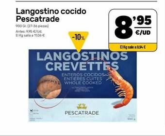 AhorraMas Langostino Cocido Pescatrade oferta
