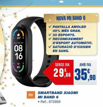 Bureau Vallée Smartband Xiaomi Mi Band 6 oferta