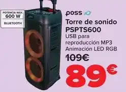 Carrefour Poss - torre de sonido pspts600 oferta