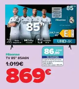 Carrefour Hisense - tv 85 85a6n oferta