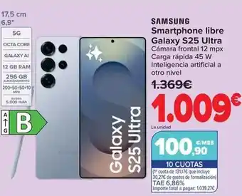Carrefour Samsung - smartphone libre galaxy s25 ultra oferta