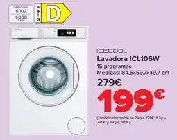 Carrefour Icecool - lavadora icl106w oferta