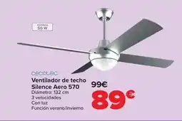 Carrefour Cecotec - ventilador de techo silence aero 570 oferta