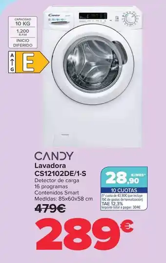 Carrefour Candy - lavadora cs12102de/1-s oferta