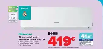 Carrefour Hisense - aire acondicionado premium confort plus 12k oferta