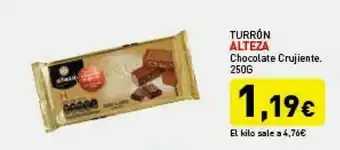 Hiperber Turrón Alteza Chocolate Crujiente oferta