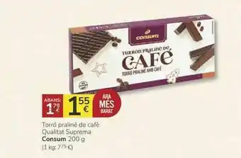 Supermercados Charter Torró Praliné De Cafè Qualitat Suprema Consum oferta