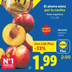 Lidl Nectarina oferta