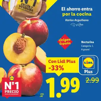 Lidl Nectarina oferta