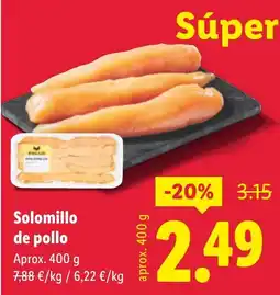 Lidl Solomillo de pollo oferta