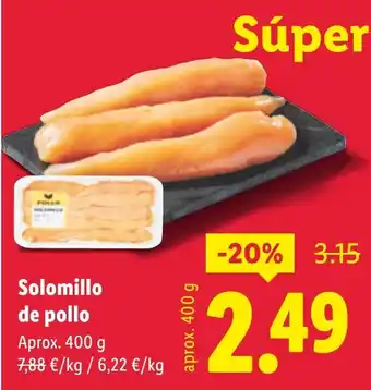 Lidl Solomillo de pollo oferta