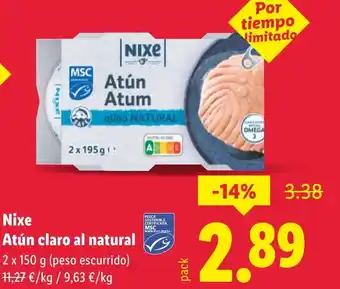Lidl NIXE Atún claro al natural oferta