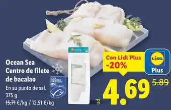 Lidl Ocean Sea Centro de filete de bacalao oferta