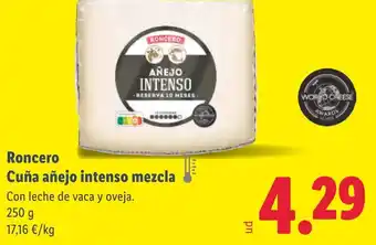 Lidl RONCERO Cuña añejo intenso mezcla oferta