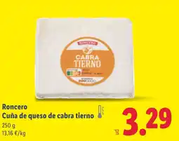 Lidl RONCERO Cuña de queso de cabra tierno oferta