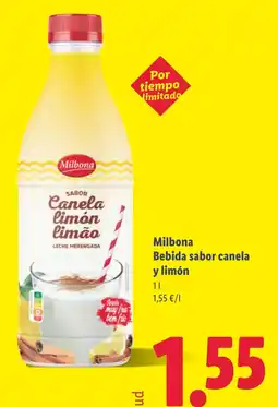 Lidl MILBONA Bebida sabor canela y limón oferta