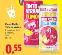 Lidl Conde Noble Tinto de verano oferta