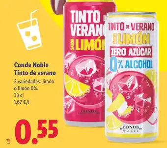 Lidl Conde Noble Tinto de verano oferta