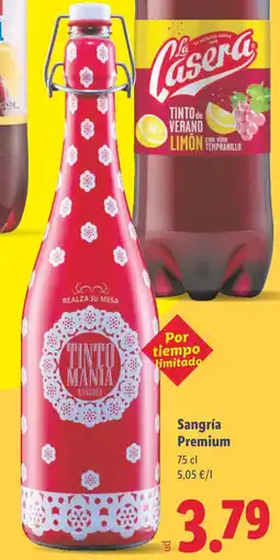 Lidl Sangría Premium oferta