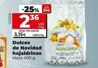 Dia Supermercados Dulces De Navidad Hojaldrinas Mata oferta