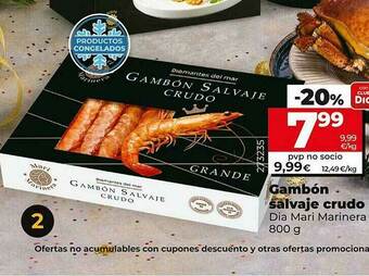 Dia Supermercados Gambón Salvaje Crudo Dia Mari Marinera oferta