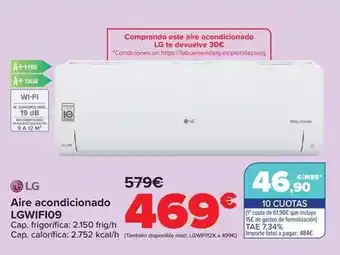 Carrefour Lg - aire acondicionado lgwifi09 oferta