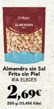 Gadis Eliges - almendra sin sal frita sin piel oferta