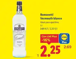 Lidl ROMANETTI Vermouth blanco oferta