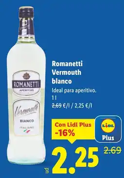 Lidl ROMANETTI Vermouth blanco oferta
