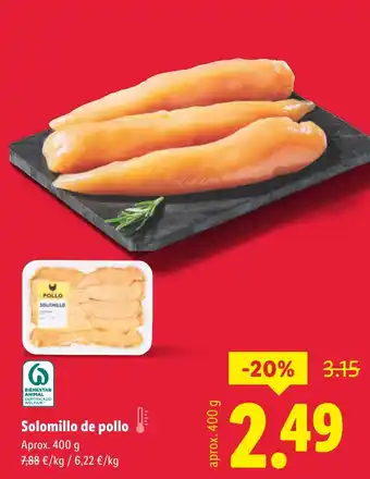 Lidl Solomillo de pollo oferta