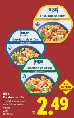 Lidl NIXE Ensalada de atún oferta